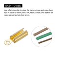 thumbnail image 5 of Fold Over Cord Ends, 2mm Inner Dia. Terminators Crimp Cap Clasp Tips Gold Tone, 30Pack, 5 of 6