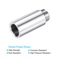 thumbnail image 4 of Uxcell G1/2 Female to G1/2 Male Thread 50mm Nickel Plated Brass Extension Pipe Fitting, 4 of 5