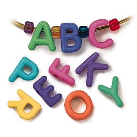 Roylco Uppercase Letter Beads – Colorful Alphabet Beads for Letter Recognition, Spelling, Literacy Activities, Fine Motor Skills & Crafting