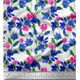 thumbnail image 1 of Soimoi Cotton Voile Fabric Flower & Leaves Watercolor Decor Fabric Printed Yard 56 Inch Wide, 1 of 3