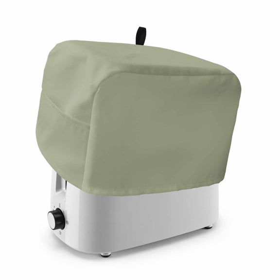 Sage Green Toaster Cover 2 Slice, Farmhouse Solid Green Color Modern Art Dustproof Bakeware Oven Protector with Top Hook, Waterproof Small Kitchen Appliance Toasters Dust Cover, 12"x7.5"x8"