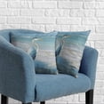 thumbnail image 7 of Blue Heron Beach Throw Pillow Covers 18x18 Set of 2 Summer Coastal Nautical Ocean Sea Wave Pelican Decorative Pillow Cases Farmhouse Bird Cushion Cover for Couch Sofa Outdoor, 7 of 7