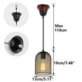 thumbnail image 4 of KAYYELAMP 3-Pack Hanging Light E26 Connection Black Hollow Iron Lampshade E12 Base 3.2Ft Cord Vintage Pendant Light Replacement Downlight for Kitchen Island Loft(No Bulb), 4 of 6