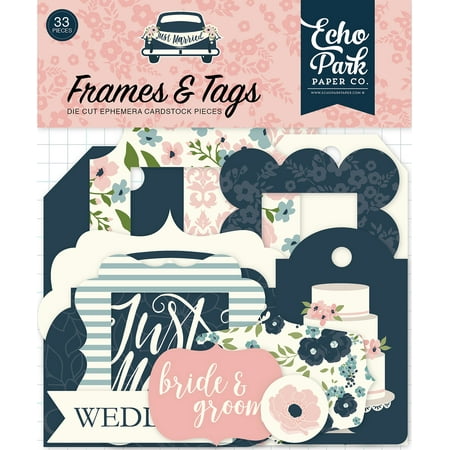 - Just Married Cardstock Die-Cuts 33/Pkg-Frames & Tags