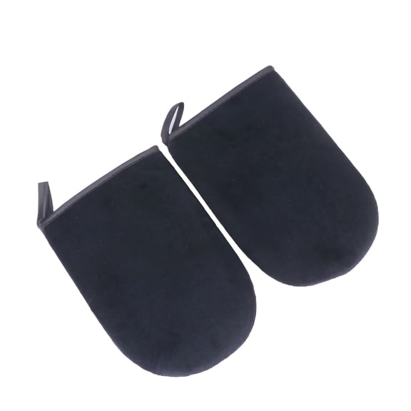 TELOLY 2 Pack Self Tanning Applicator Mitts,Self Tanning Gloves,Self Tanning Mitts Sets,Sunless Tanning Cream Applicator Mitts (Black)