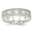 thumbnail image 1 of Solid 925 Sterling Silver 6mm Matte Brushed Finish Unique Plain Classic Wedding Band Ring Size 7.5, 1 of 5
