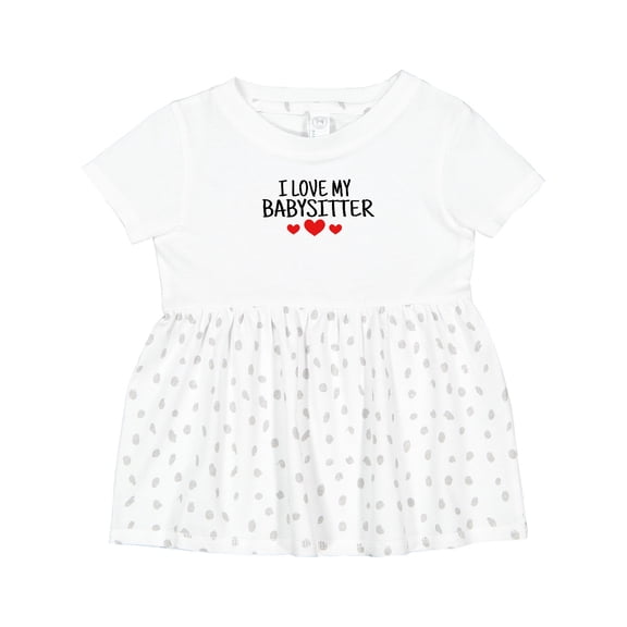 Inktastic I Love My Babysitter Girls Baby Dress