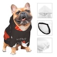 thumbnail image 3 of Cauagu Christmas Gnomes In Red Hats Pattern Winter Pet Hoodie Sweatshirts- Dog Hoodie Sweater with Leash Hole - Cute Dog Hoodie - Pet Clothes Puppy Cat Custume -Large, 3 of 8