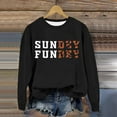 thumbnail image 3 of Sundey Fundey Football Sweatshirts for Women 2025 Long Sleeve Crewneck Football Season Sweatshirt Pullover Tops, 3 of 6
