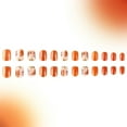 thumbnail image 3 of Festive Press on Nails Orange Pumpkin Design Full Cover Thanksgiving False Nails, 3 of 10
