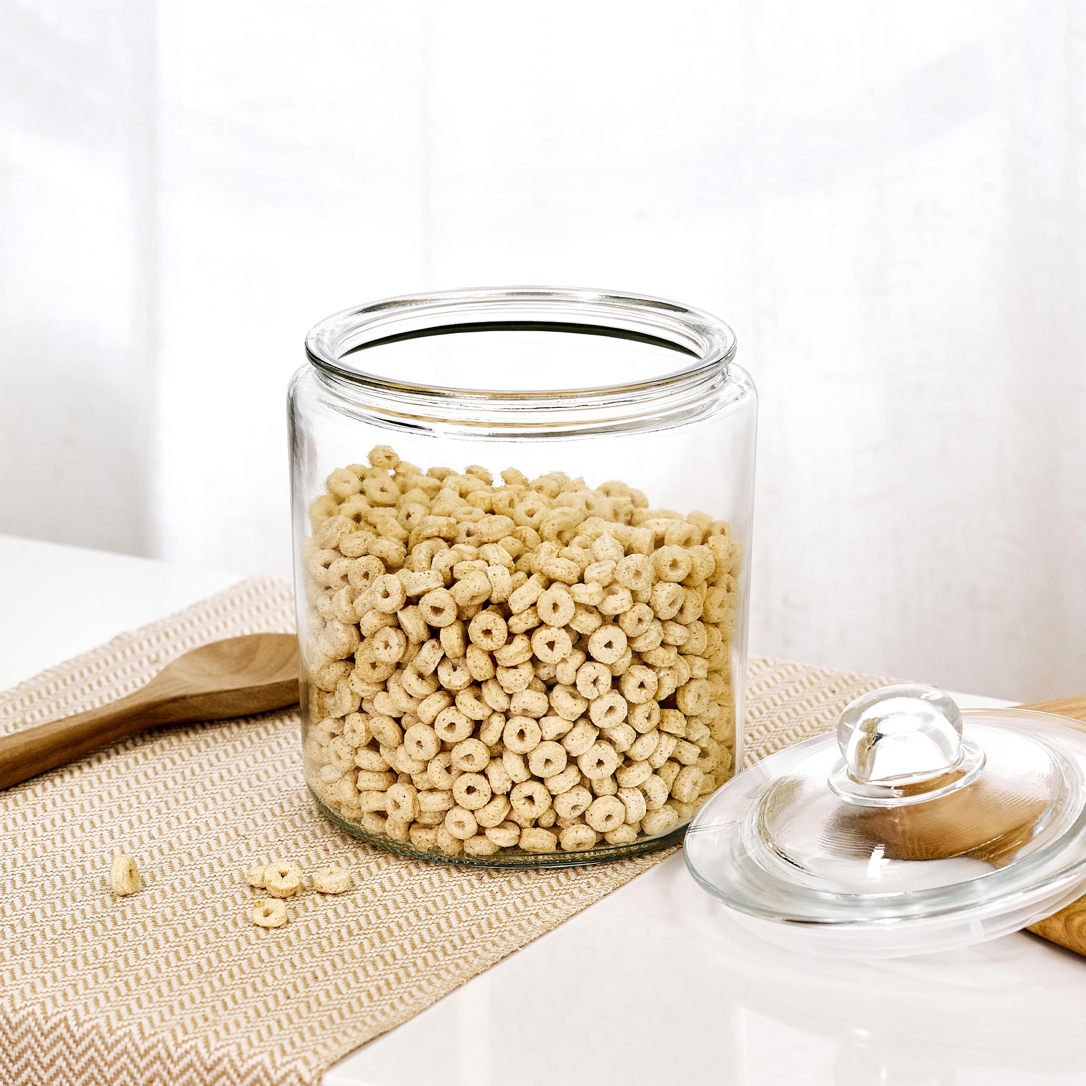 Mainstays Glass Cookie Jar Canister with Lid, 1 Gallon