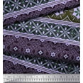 thumbnail image 2 of Soimoi Tissu Popeline de Coton Tourbillons & Tissu Imprimé Artistique Floral 1 Yard 42 Inch Wide, 2 of 3