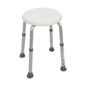 Essential Medical Supply Bath and Shower Stool with Adjustable Legs, white