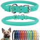 thumbnail image 1 of Collardirect Collar De Perro De Cuero Enrollado, Collar Redondo Acolchado Suave Para Cachorro, Collar De Cuero Genuino Hecho A Mano, Collares Para Perros Pequeños Y Grandes, 13 Colores (6-7 Pulgadas C, 1 of 1