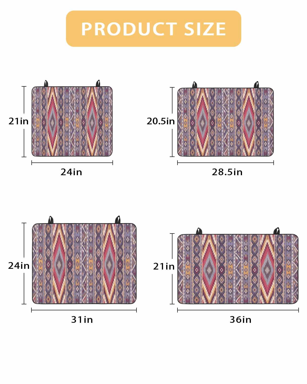 nqOlkjepod Large Induction Cooktop Protector Mat 24"x21", Southwest Aztec Stove Top Covers for Electric Stove, Country Retro Ethnic Geometric Motifs Stove Burner Cover Mats, Glass Top Stove Cover