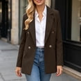 thumbnail image 7 of Xinsrenus Women’s Loose Suit Jacket Basic Solid Color Lapel Button front Blazer Versatile Business Work Uniform, 7 of 7