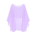 thumbnail image 6 of Rswnyirn Womens Chiffon Sheer Shrug Long Wedding Bridal Dress Shawl Cardigan Light Purple One Size, 6 of 7