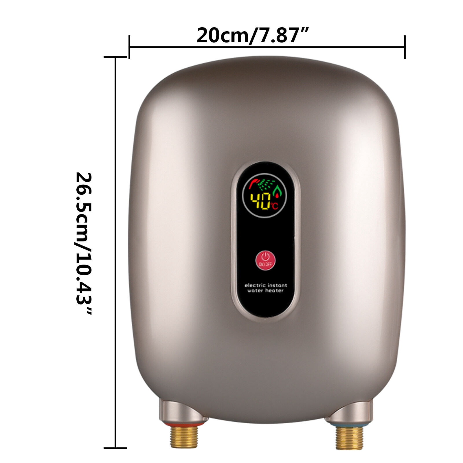 TOOL1SHOoo Electric 110 Volts 3000 Watts Water Heater for Bathroom, 10.43x7.87x3.08" Capacity