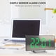 thumbnail image 4 of Reloj despertador digital, reloj LED grande con espejo y dos puertos de carga USB | Función de repetición fácil, 4 of 6