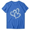 thumbnail image 4 of Womens Valentine's Day T-Shirt Blue Heart Graphic Tee | Soft Stretch Relaxed Fit Casual Top | Gift for Her, Galentine's Shirt S-4XL,Size M, 4 of 7