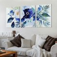 thumbnail image 2 of Nawypu  Flowers Canvas Art Wall Decor Blue Hydrangea and Peony Pictures Prints Modern Gold Framed Artwork for Bathroom Bedroom Watercolor Bouquet Posters Home Office Decoration, 2 of 4