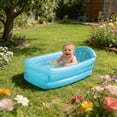 thumbnail image 4 of Leakproof Inflatable Pool Insulation Kiddie Pool with Backrest for Baby Toddler & Kids in Garden Backyard & Outdoor, 4 of 4