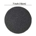 thumbnail image 2 of Ksopiavobs Trivet Set Pot Holders, 7” Cotton Thread Weave Hot Mats Set of 2 Coasters Hot Pad for Cooking and Baking, Kitchen (Grey-2 Pcs), 2 of 5
