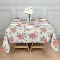 thumbnail image 2 of Pioneer Flower Floral Print Pattern Square Tablecloth, Waterproof Wipeable Spillproof Washable Table Cover for Home Kitchen Party and Daily Decor 42"x42", 2 of 4