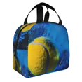 thumbnail image 2 of Salouo Sports Tennis Ball for Unisex Lunch Bag Leakproof Lunch Tote Large Capacity Reusable Insulated Lunch Box Cooler Lunch Container for Work/Office/Picnic/Travel-Black, 2 of 8