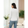 thumbnail image 6 of Ekouaer Womens Thermal Long Sleeve Crewneck Top Soft Waffle Knit Base Layer, Everyday Comfort Thermal Shirt, 6 of 8