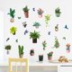 thumbnail image 2 of Pegatina de pared de plantas en maceta, película adhesiva decorativa, pegatina de pared, decoración de pared para sala de estar, dormitorio, oficina TUNC Sencillez, 2 of 5