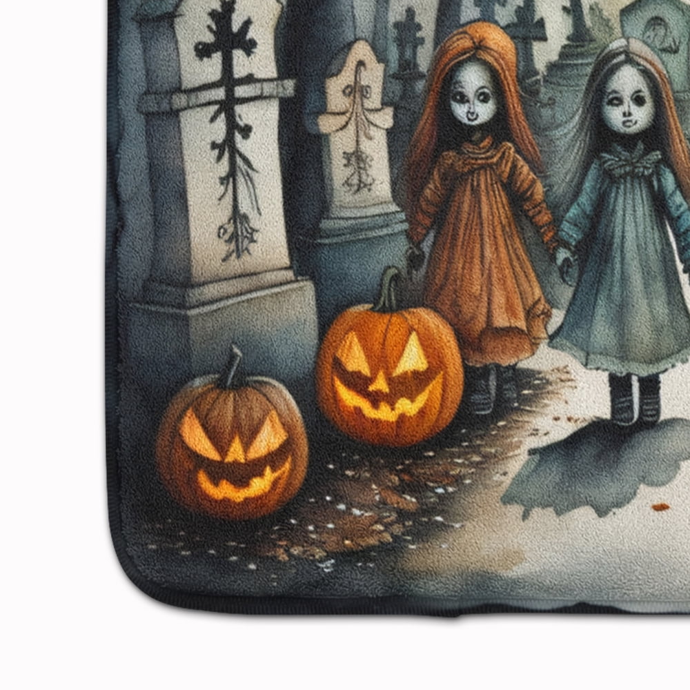 Carolines Treasures DAC2293RUG 19 x 27 in. Unisex Creepy Dolls Spooky Halloween Memory Foam Kitchen Mat
