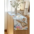 thumbnail image 5 of Table Runner 48 Inches Long for Kitchen Dining, Easter Bunny Dresser Scarf Farmhouse, Dining Table Decorations for Wedding/Parties, Spring Watercolor Flower Blue Plaid 13 x 48 In, 5 of 8