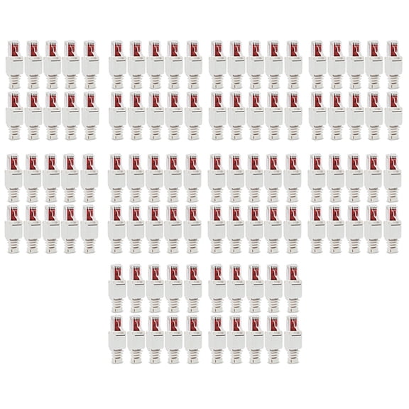 100 x Network Connectors Tool-Free RJ45 CAT6 LAN UTP Cable Plug Without Tools Cat5 Cat7 Installation Cable Patch Cable