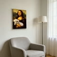 thumbnail image 5 of Mona Lisa Bathroom Art, Mona Lisa And Pet Picture Poster, Humor Whimsical Funny Home Decor Bathroom Wall Art(Unframed 11.8x15.7in), 5 of 5