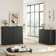 thumbnail image 5 of Black Dresser, 5 Drawer Dresser Tall Black Dresser with Large Storage Space, Modern Storage Chest of Drawers, 23.6L x 17.6W x 39.1H Inch Storage Organizer Cabinet for Home, Black, 5 of 17