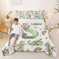 thumbnail image 2 of Castle Fairy Dragon Letter S Queen Comforter Set 3pcs for Kids,Cartoon Animal Bedding Comforter Set, 2 of 6