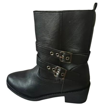 OJSFQUFP Non Slip Shoes for Women Women s Fashionable Casual Short Thick Heel Ankle Boots Comfortable Work Shoes for Women Slip Resistant Boots for Women Black 37