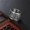 thumbnail image 4 of Mens Stainless Steel Ring Retro Band Gift For Him Gold Tone Jewelry For Everyday Wear Sizes 7 8 9 10 11 12 13, 4 of 4