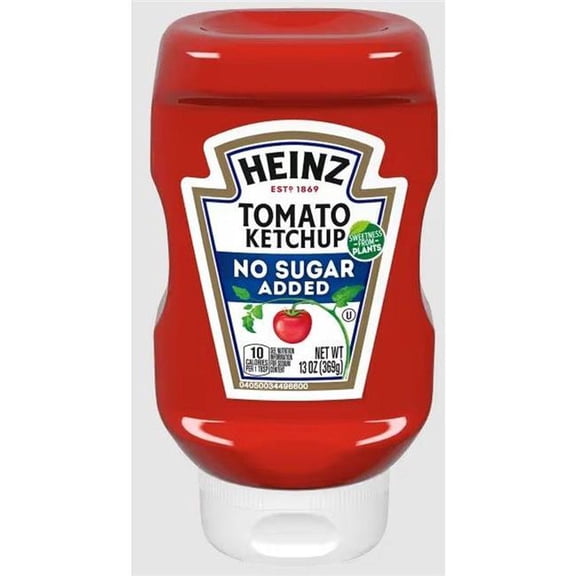 Heinz Tomato Ketchup with No Sugar Added, 13 oz Bottle