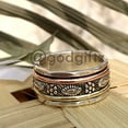 thumbnail image 4 of Boho Spinner Ring | 925 Sterling Silver Ring | Fidget Meditation Ring | Spinning Ring | Statement Ring | Special Wide Band Spinner Ring |, 4 of 10