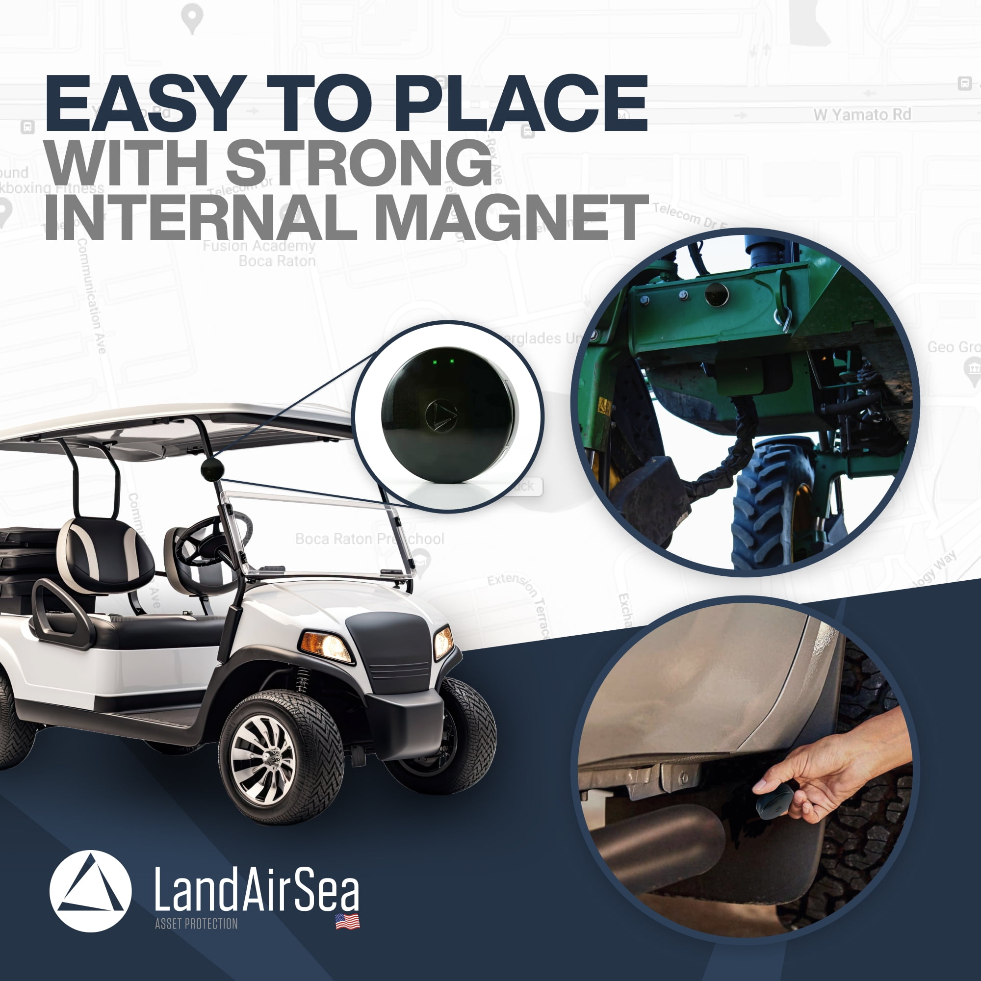 LandAirSea 54 GPS Tracker - Long Battery, Built-in Magnet, & Waterproof. Subscription Required.