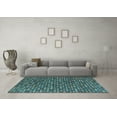 thumbnail image 3 of Ahgly Company Indoor Square Abstract Light Blue Modern Area Rugs, 8' Square, 3 of 4