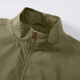 thumbnail image 5 of Men's Lightweight Jackets Stand Collar Loose Outdoor Jacket Solid Color Casual Outerwear Winter Fall Business Windbreaker with Pockets, 5 of 6