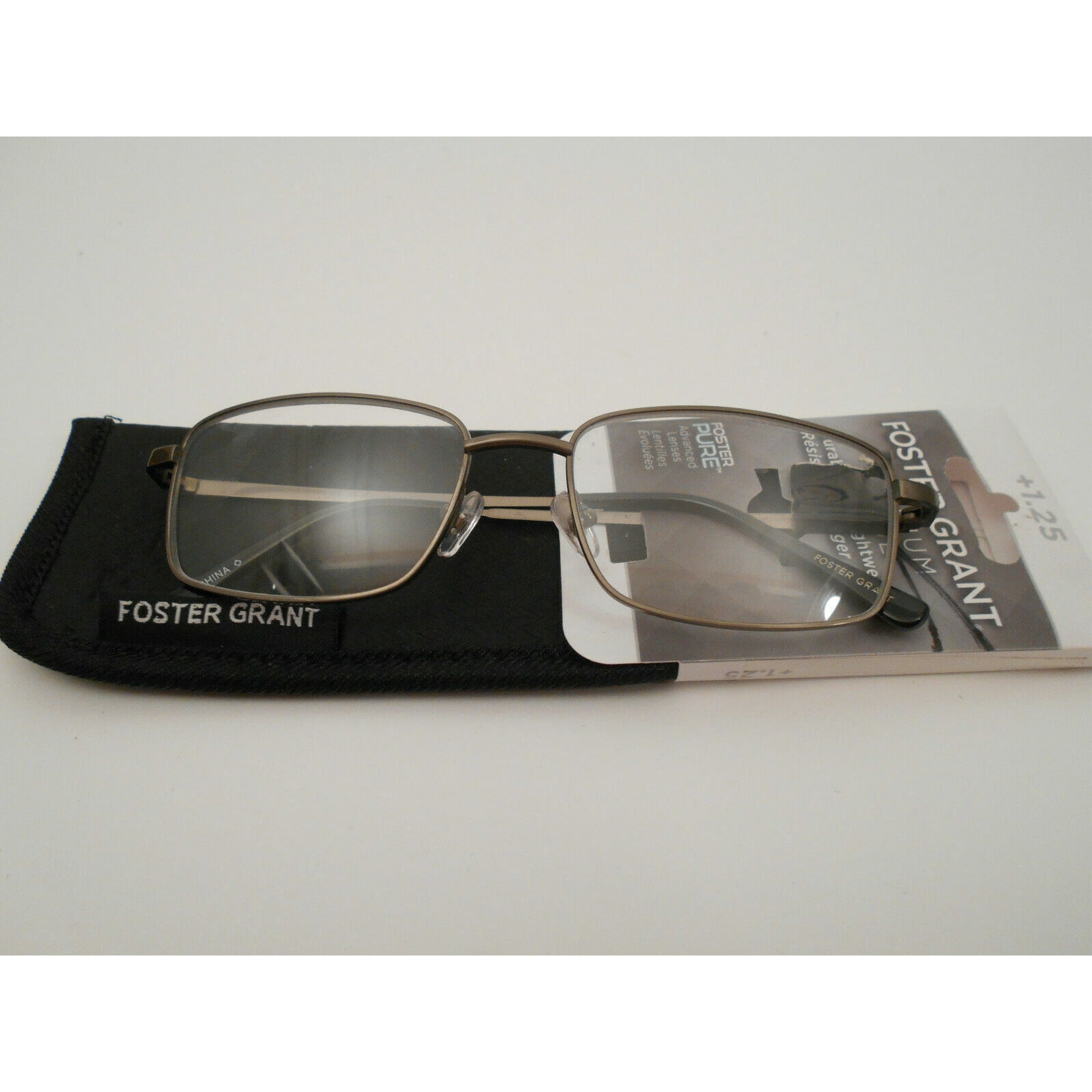 Foster grant T-10 Gun Metal and Black +1.00 Reading Glasses