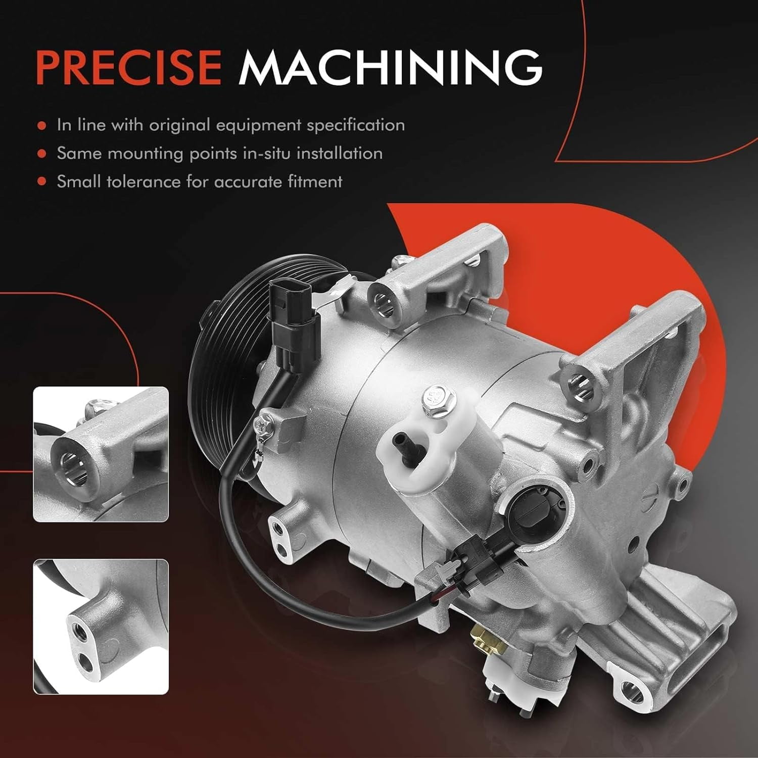 A-Premium Air Conditioner AC Compressor with Clutch Compatible with Honda CR-V CRV 2017-2020 Civic 2016-2020 1.5L