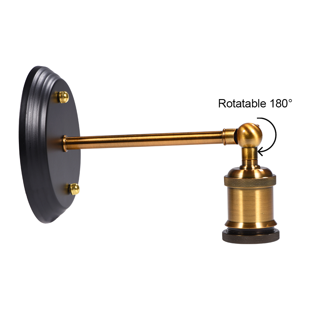 Peahefy Vintage Industrial E11 Wall Light Lamp Holder for Home Peahefy Vintage Industrial E11 Wall Light Lamp Holder for Home