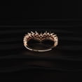 thumbnail image 4 of V Shape Curved Stacking Ring 14k Yellow Gold Plated Chevron Moissanite Wedding Band for Women, 4 of 5