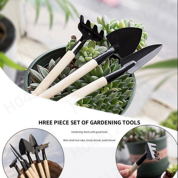 Mini Garden Tool Set 6 Pcs Hand Planting Tools Small Shovel/Rake/Spade Succulent Soil Tools for Gardening Life