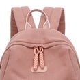 thumbnail image 3 of Stylago Women Casual Backpack Medium Size Back Pocket Versatile Schoolbag College Travel Work Top Handle Corduroy Bookpack Pink, 3 of 6